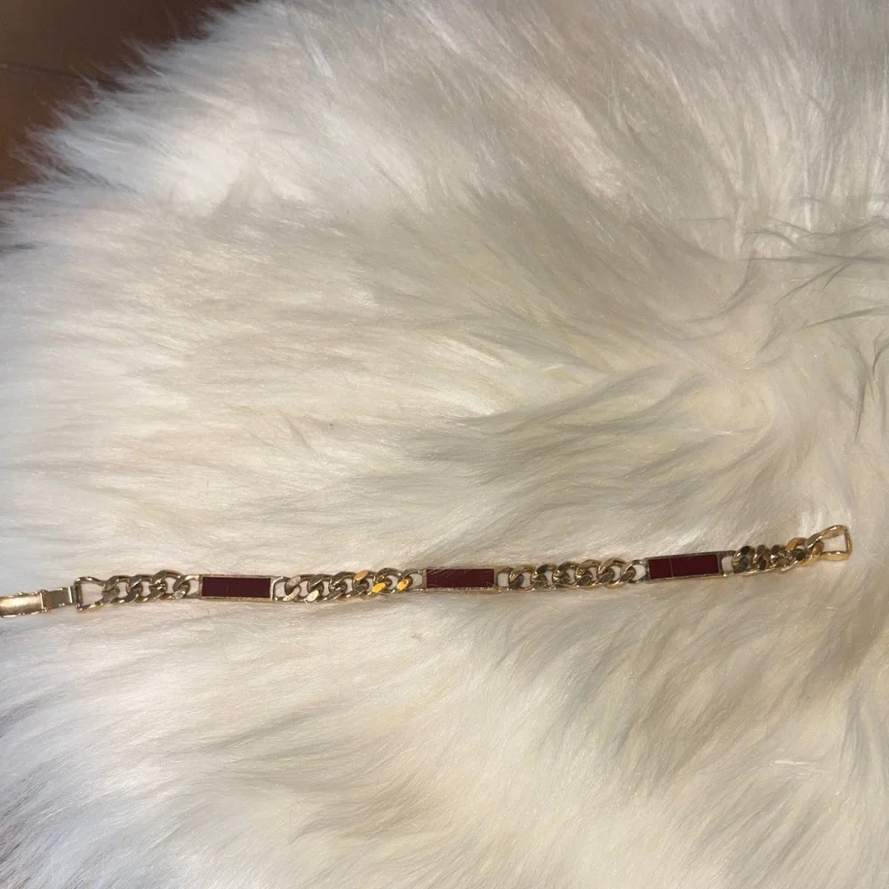 Avon Gold and Red Bracelet